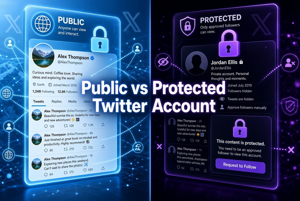 public vs protected twitter account